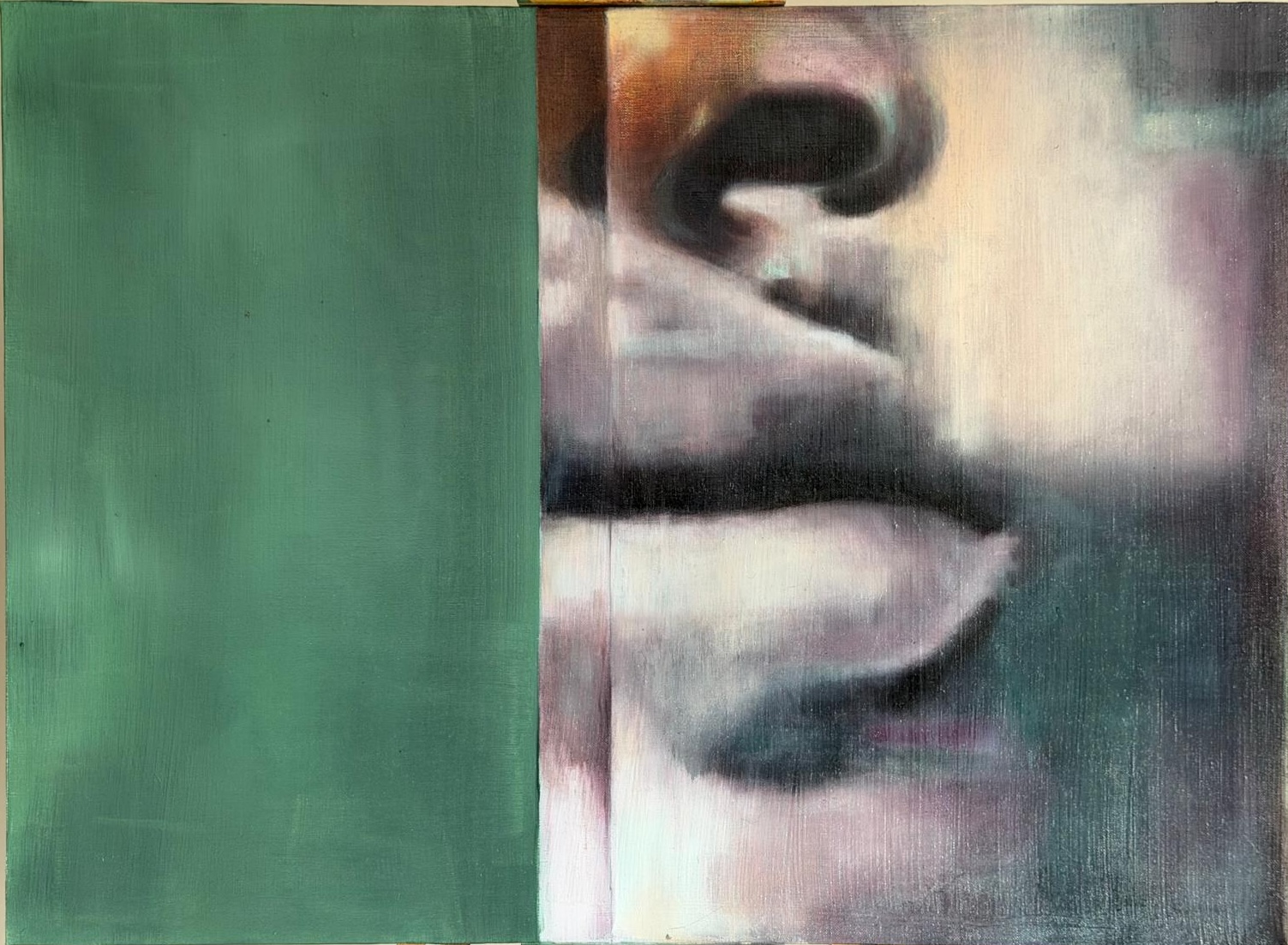 June, work in progress, oil on canvas, 2026 