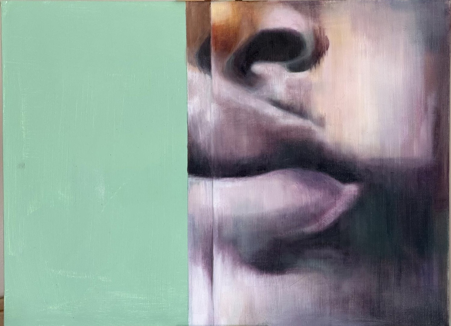 May, work in progress, oil on canvas, 2026 